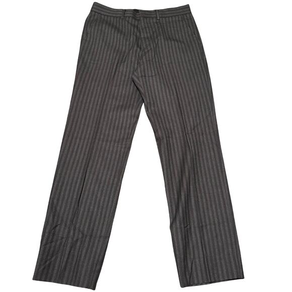 PAUL SMITH Men's Striped Wool Pants Size 30 In Black - Picture 1 of 10